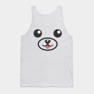 CUTE KAWAII ANIMAL FACE ANIME KAOMOJI EMOTICON CARTOON Tank Top